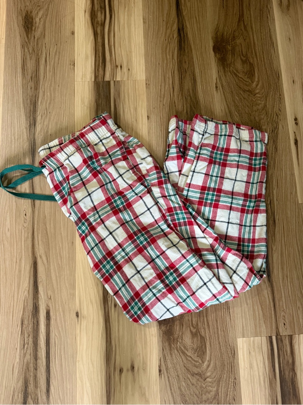 Natural Reflections Red, Green & White Plaid Lounge Pajama Bottoms
